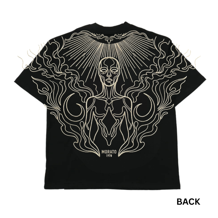 Beyond All Mighty in black — t-shirt, back view